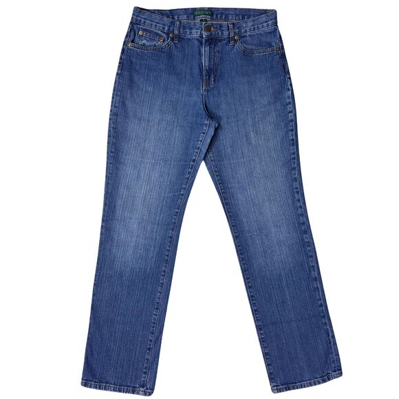 Ralph Lauren Womens Jeans Lauren‎ Jeans Company Classic Straight Denim Sz 8 Blue - Picture 1 of 8